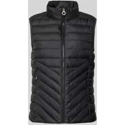 Slim fit bodywarmer met opstaande kraag