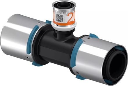 Uponor S-Press Plus PPSU pers composiet T-stuk verlopend 40x20x40mm