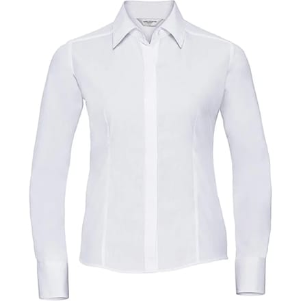 Dameshemd met lange mouwen Russell Athletic Fitted Poplin