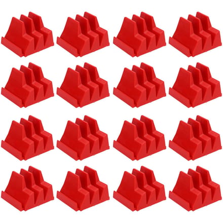 16 Pièces Support de Clé à 3 Fentes ABS Support Modulaire pour Clés Rangement d'Outils pour 48 Clés red