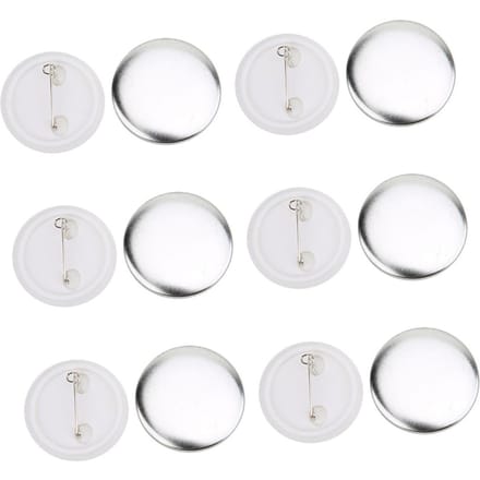 100 sets 37 mm badgespeldknoponderdelen, badgemaakbenodigdheden, doe-het-zelf-knutselmaterialen white