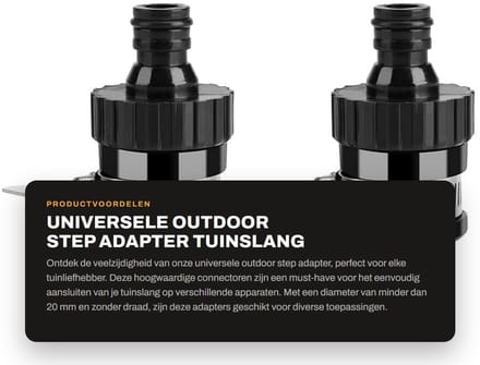 Dailygoods - Universele Outdoor Step Adapter - Tuinslang Connector (2 Stuks) - Hoogwaardige ABS Materialen