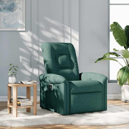 vidaXL - Fauteuil - verstelbaar - stof - donkergroen