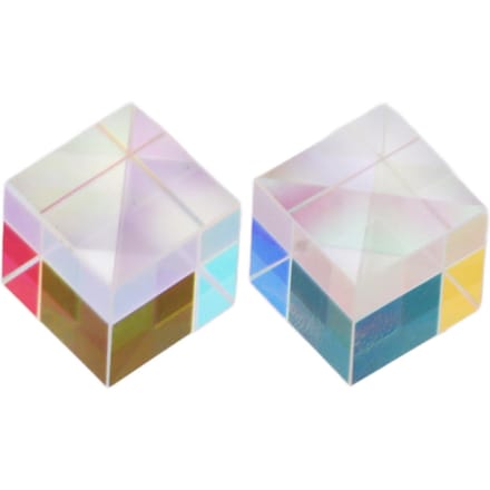 2 Pièces Prisme en Verre Optique Mini Fantastique Réfraction Lissage Éducatif Prisme de Dispersion RVB pour