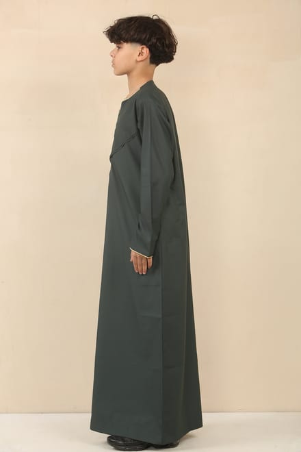 Groene Omani Eid Thobe Saudi Emirati Jubba badjas voor jongens voor kinderen