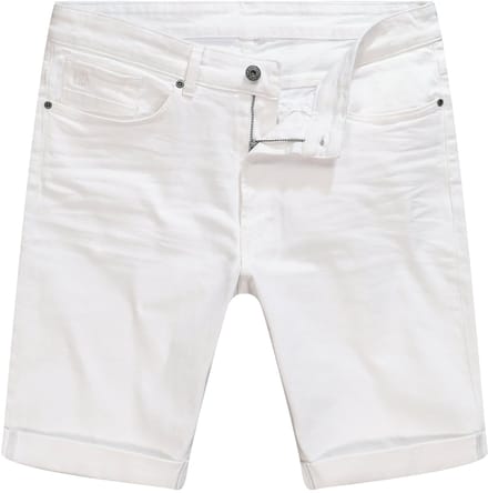 JP 1880 - Heren - Jeans-bermuda 5-pocket Straight Fit - Wit denim - Maat 64