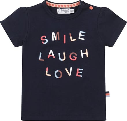 Dirkje T-Shirt Korte Mouw Smile Navy 86