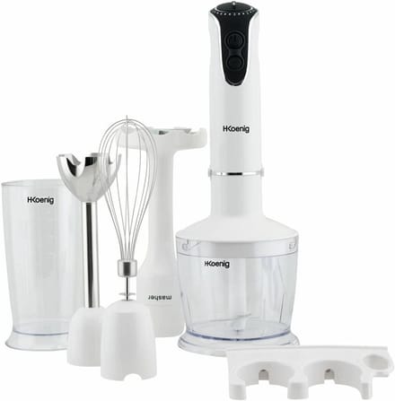 Krachtige 4-in-1 Keukenmachine Blender met Diverse Functies Wit