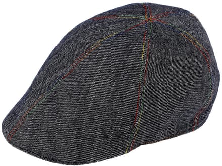 Flatcap 60% Linnen 40% Katoen Antracite Fiebig maat 55-S