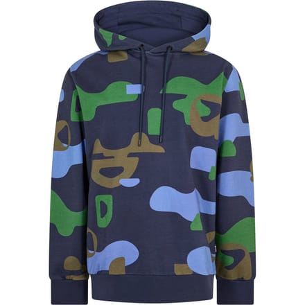Boss Mannen Camouflage Logo Hoodie (Donkerblauw)