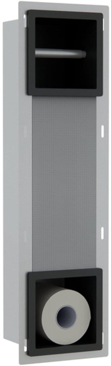 FugaFlow Eccelente Acces Inbouw Reserve- en toiletrolhouder - Mat Zwart