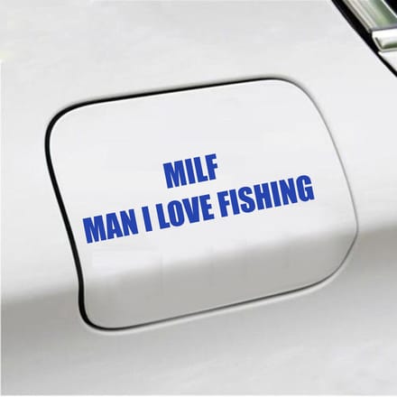 Bumpersticker - Milf - 4,1 X 14,8 - Blauw