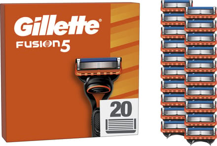 Gillette Fusion5 Scheermesjes voor Mannen - 20 stuks - Brievenbusverpakking (karton)
