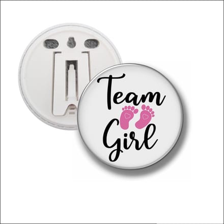 Button Met Clip 58 MM - Team Girl