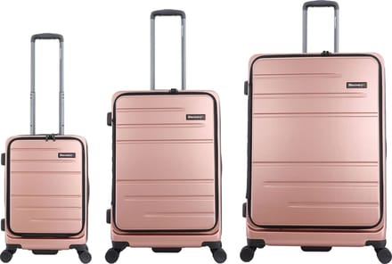Discovery - Patrol | 3-Delig Polycarbonaat Kofferset met front opening - Roze - Roze / Set