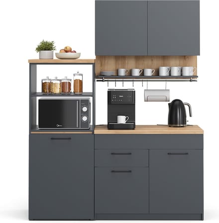 Vicco Egbert Enkele keuken – 160 cm met uitschuifbare tafel Antraciet