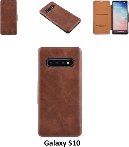 UNIQ Accessory Bruin hoesje Galaxy S10 - Luxe Book Case