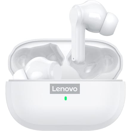 Lenovo LP1S echte draadloze hoofdtelefoon BT 5.0 mini-oordopjes Sportheadset Aanraakbediening in het oor wit