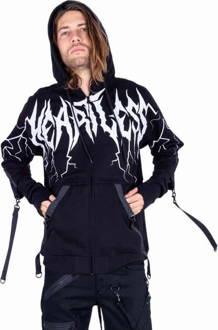 Heartless - Heartless Lightning Vest met capuchon - S - Zwart/Wit