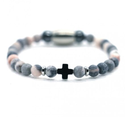 IbizaMen KIDS - Jongens - armband - mix - mint - 4mm
