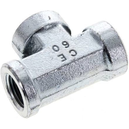 T-koppeling 1/2" NPT Binnendraad Staal Hoge druk 210 bar (2950.5psi)
