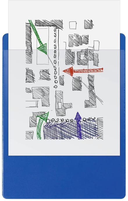Exacompta 10x Klemplaat met insteektas - 23x32cm voor A4 - Blauw - 19292E