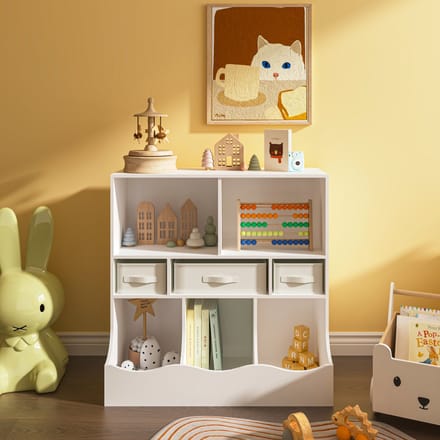 Kinderkast Vastesa open kast 75x80x40 cm wit [en.casa]