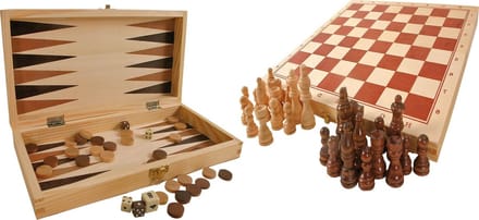 Small Foot - Houten Klassieke Spellen 3in1 in Kist