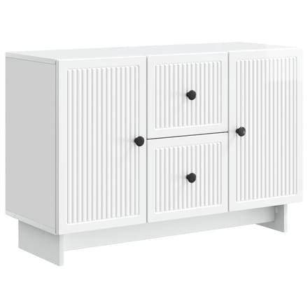 vidaXL - Dressoir - met - lade - Hoogglans - Wit - 89 - x - 34,5 - x - 60 - cm - Bewerkt - hout