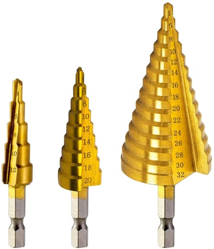 NTHProducts - Step Drill Set - Cobalt Titanium - 3 Stuks - 4-12