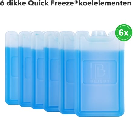 Brisby Quick Freeze® Koelelementen – Set van 6 (400 g per stuk)