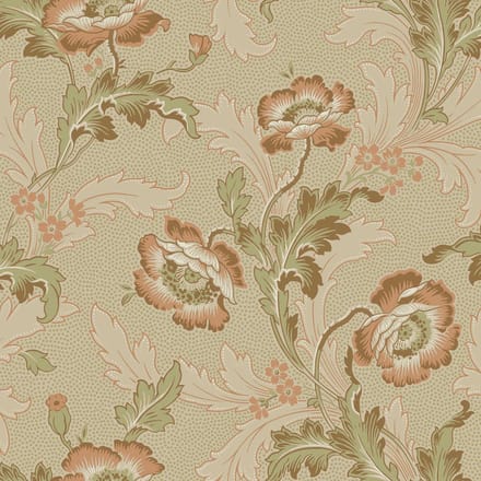 Boråstapeter Vliesbehang 8069 - Anno II - Botanisch Rood - 53cm x 10.05m