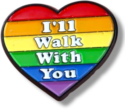 Regenboog Pin – I'll Walk With You – Pride Speldje – LGBT Accessoire