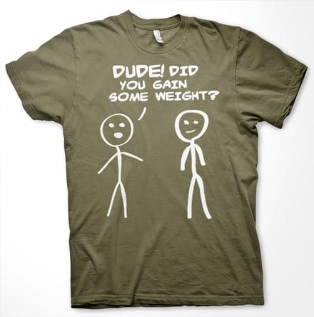 Hybris Hé! Ben je wat aangekomen? T-shirt olijfgroen
