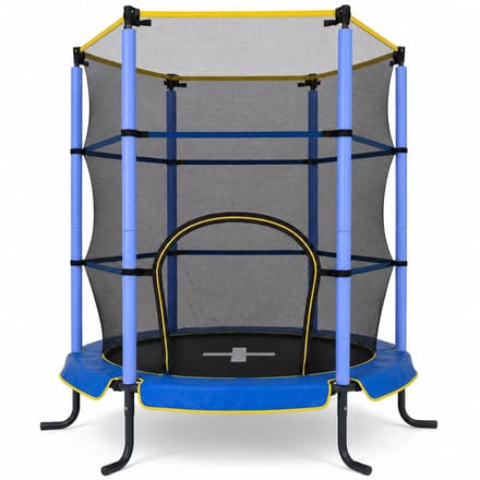 Ultrasport Kinder Trampoline 140 cm - met Veiligheidsnet - Blauw