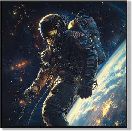 Schilderij 100x100cm astronaut