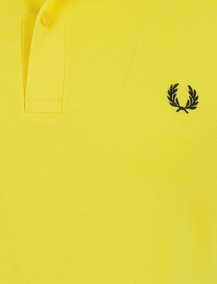 Geel poloshirt Fred Perry normale fit 2-knoops katoen pique