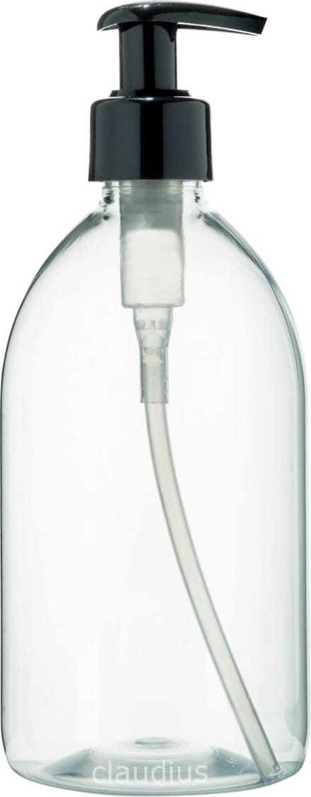 Lege Plastic Fles 500 ml PET transparant - met zwarte pomp - set van 10 stuks - navulbaar - Leeg