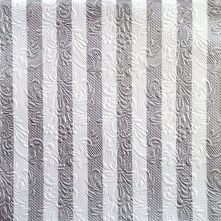 Lunch Servetten Elegance Stripes Silver - Ambiente - 33x33 cm