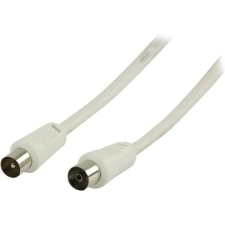 OKS Witte coaxkabel - rechte connectoren - 25 meter