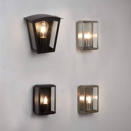 Searchlight Buitenwandlamp box, messing