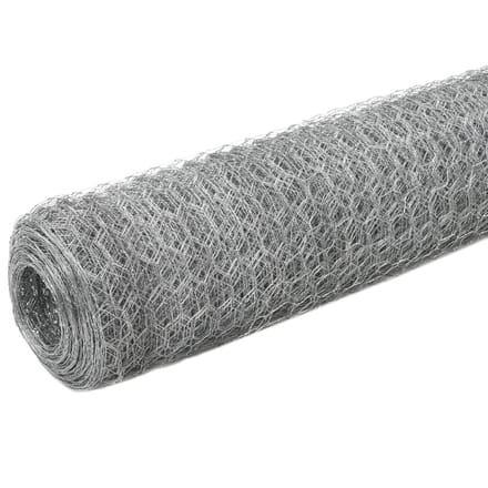 vidaXL - Kippengaas - 25x1,5 - m - gegalvaniseerd - staal - zilverkleurig