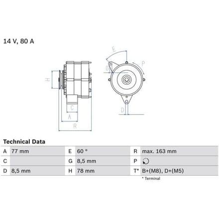 Generator BOSCH 0 986 034 170