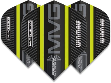 Winmau Prism Alpha Black MVG Green - Dart Flights