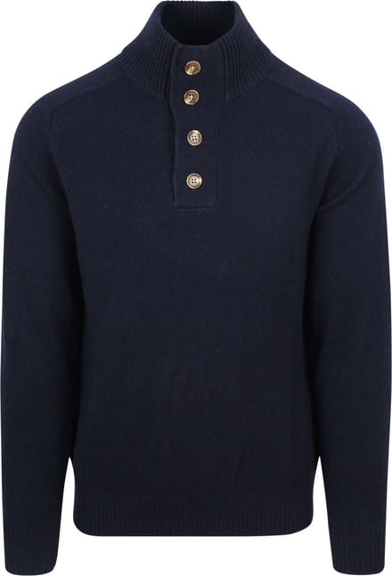 Steppin' Out Mocker Trui Lamswol Navy - Maat M - Heren