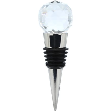 Bouchon de Champagne en Acier Inoxydable Cristal Diamant Bouchon de Bouteille de Vin Pétillant white