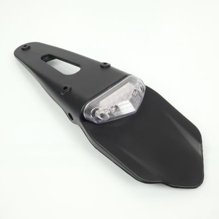 Bavette support plaque Myra avec feu LED 12V transparent pour moto enduro Neuf