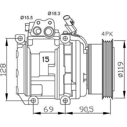Compressor, airconditioner NRF 32438
