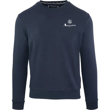 Aquascutum Heren Crew Neck Regular Sweatshirt (Marine)