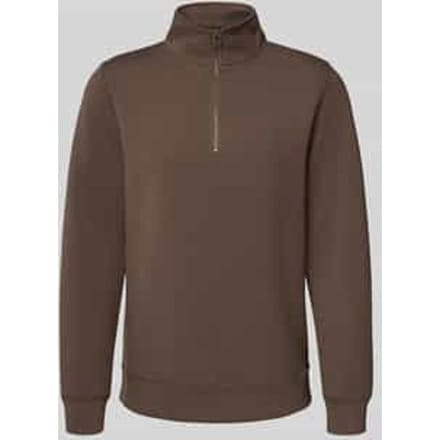 Sweatshirt met opstaande kraag en ritssluiting, model 'Sebastian'